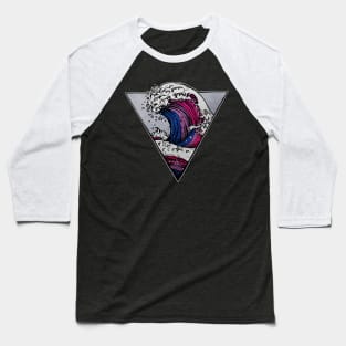 Bisexual LGBT Wave Baseball T-Shirt